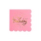 Happy Birthday Pink Cocktail Napkin