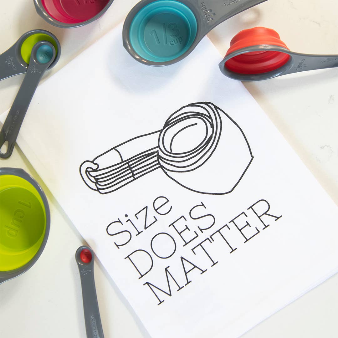 Size Does Matter Tea Towel