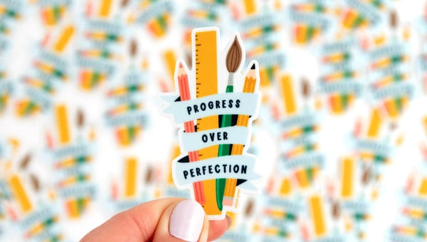 Progress Over Perfection Decal Sticker