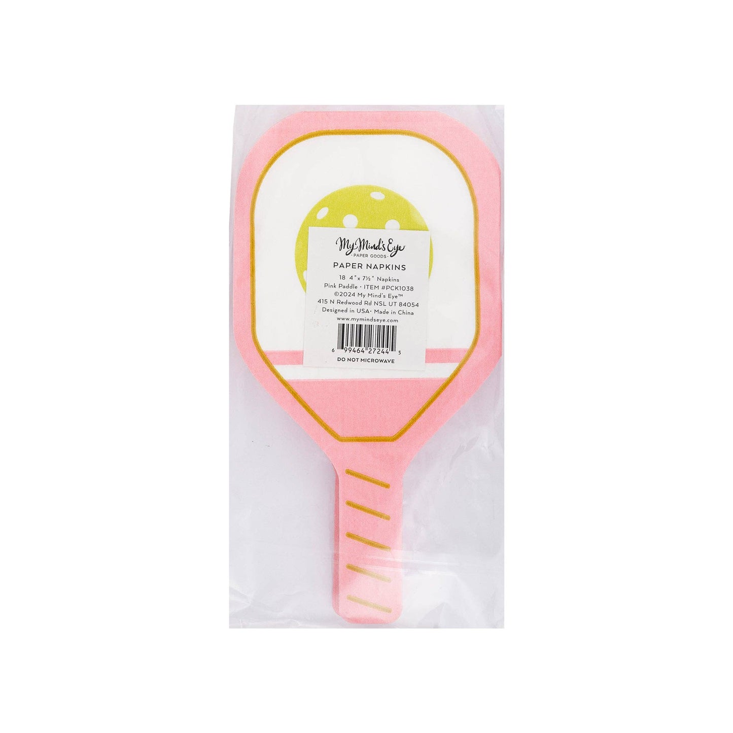 Pink Pickleball Paddle Napkin