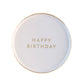 White & Gold Signature "Happy Birthday" Small Plates