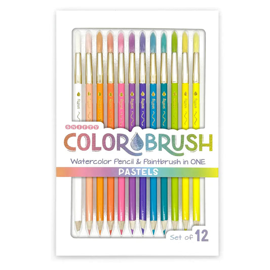 Colorbrush Pastel Watercolor Pencil & Paintbrush Set