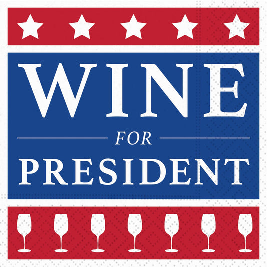 Wine for President Cocktail Napkins