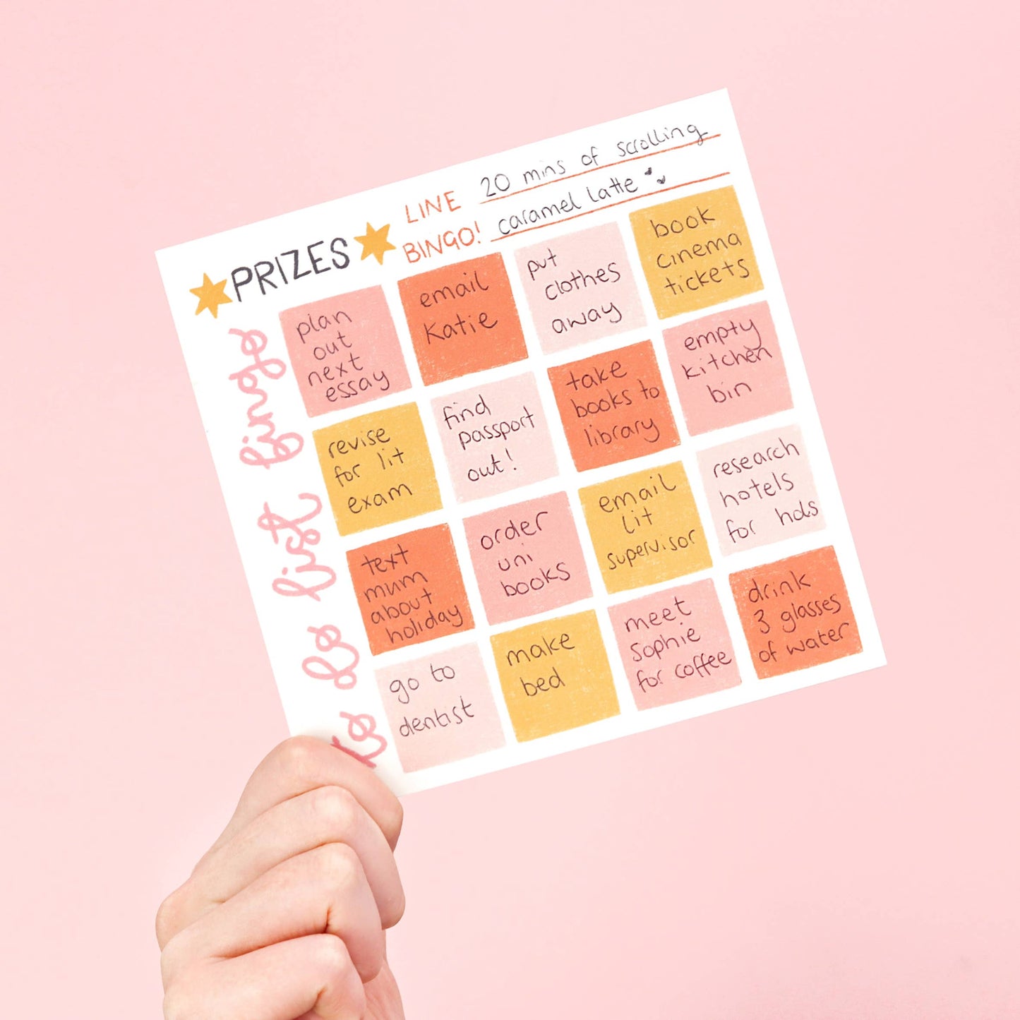 "To Do List Bingo" Square Notepad