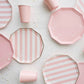 Petal Pink Signature Cabana Stripe Plates
