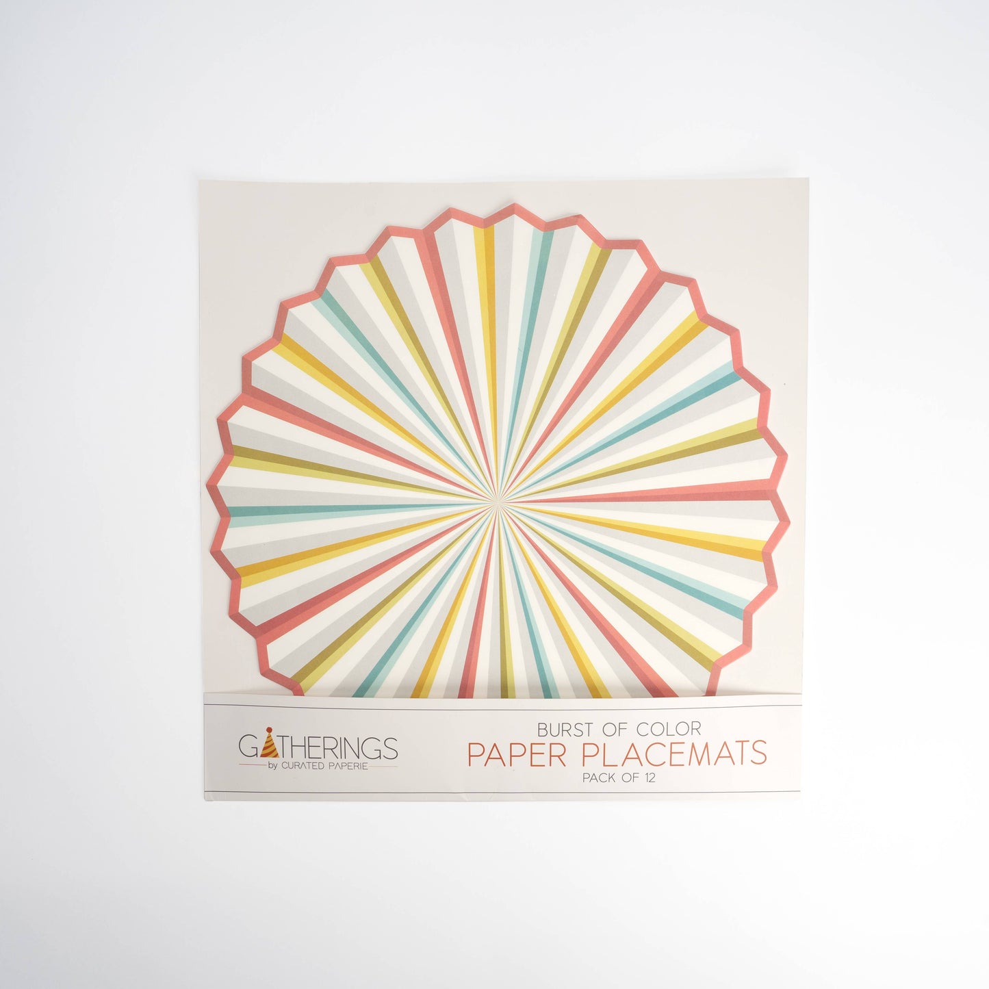 Burst of Color Fan Paper Placemat