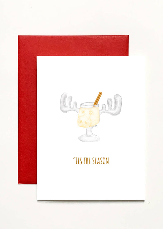 'Tis The Season Moose Mug Holiday Greeting Card