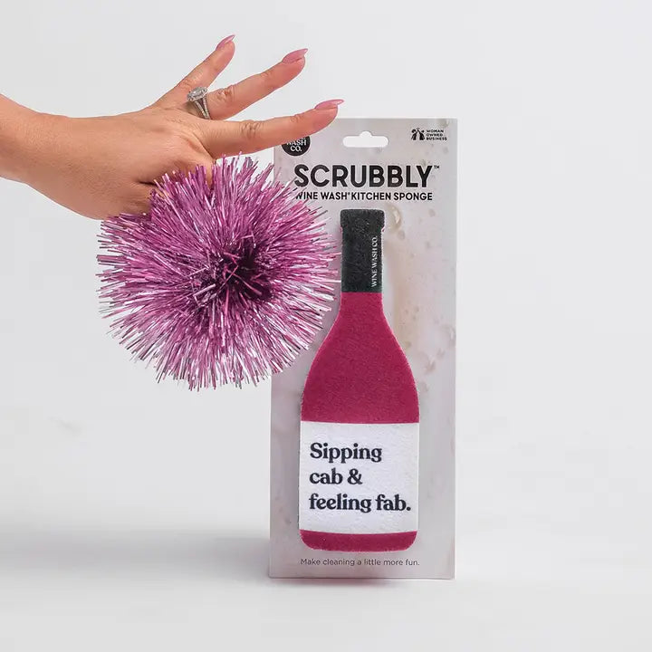 "Sipping Cab and Feeling Fab" Scrubbly™ Kitchen Sponge