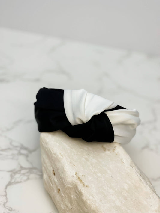 Black & White Top Twist Headband