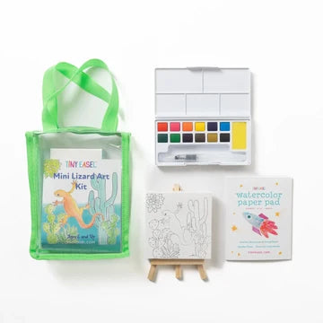 Tiny Easel Mini Lizard Art Kit