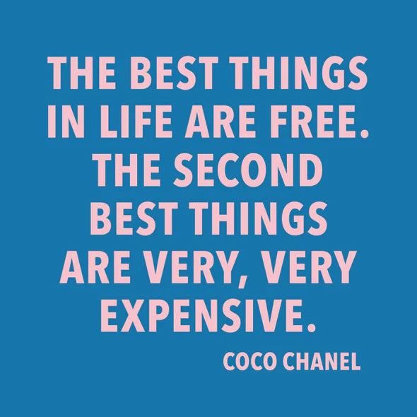 "The Best Things in Life are Free..." Cocktail Napkins