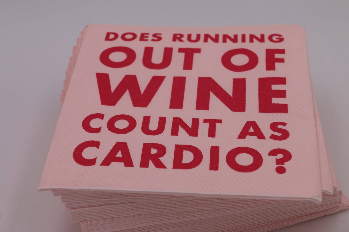 Cocktail Napkins: Does Running Out of Wine Count as Cardio