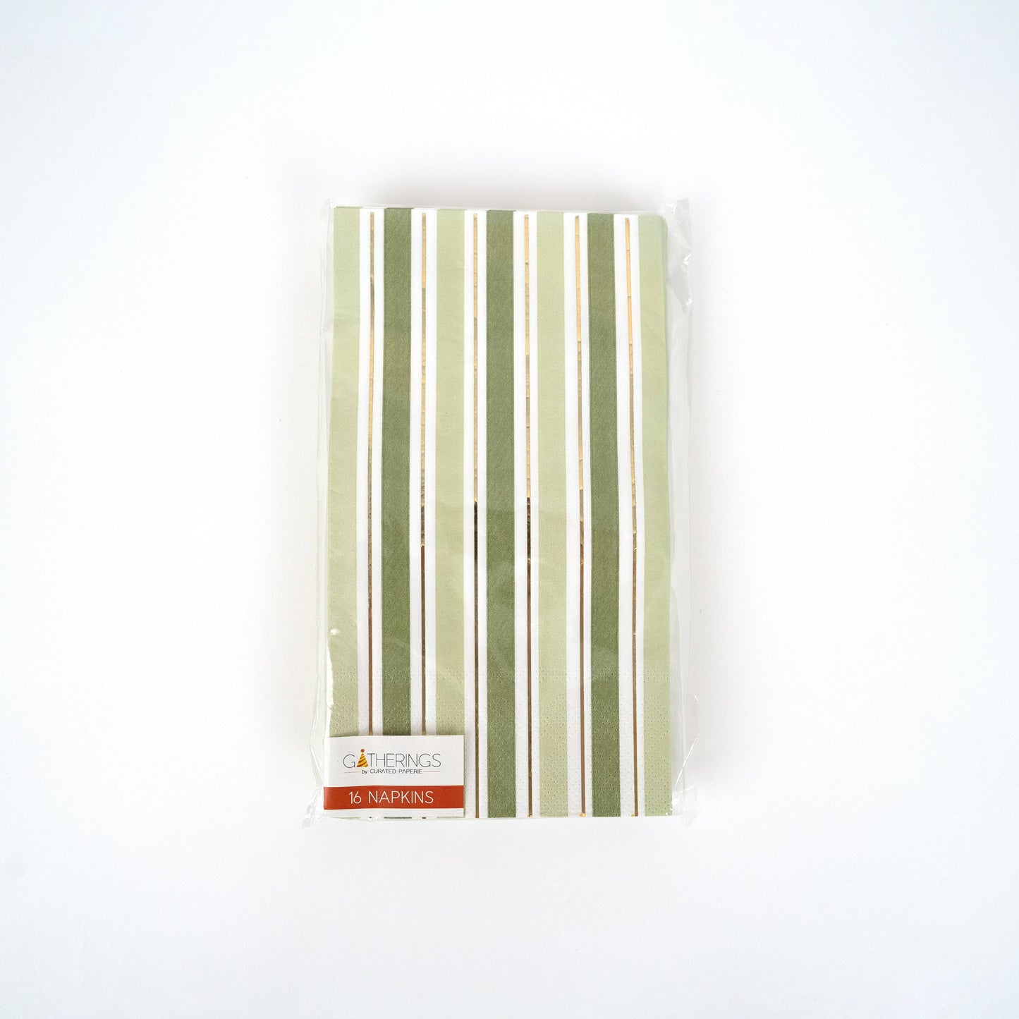 Green Striped Guest Towel Napkins