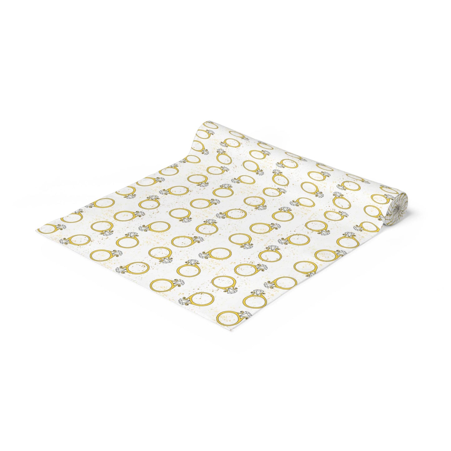 Gold Wedding Bridal Ring Paper Table Runner