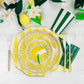 Emerald Green Cabana Stripe Cups