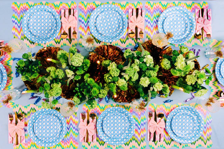 Blue Cane Paper Plates (Two Sizes Available)