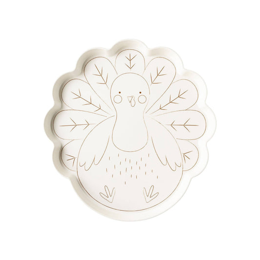 White Turkey Bamboo Tray