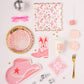 Pink & Gold Disco Ball Paper Plate