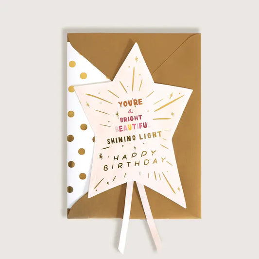 You Are a Shining Light Happy Birthday Greeting Card