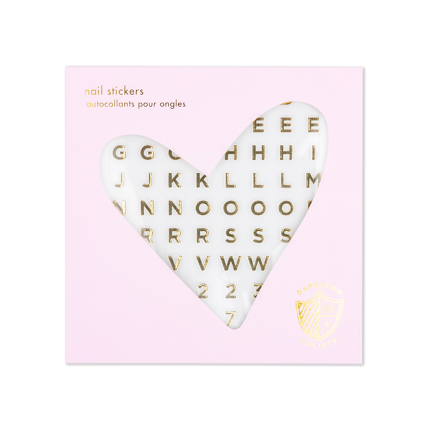 Gold Say Everything Nail Stickers