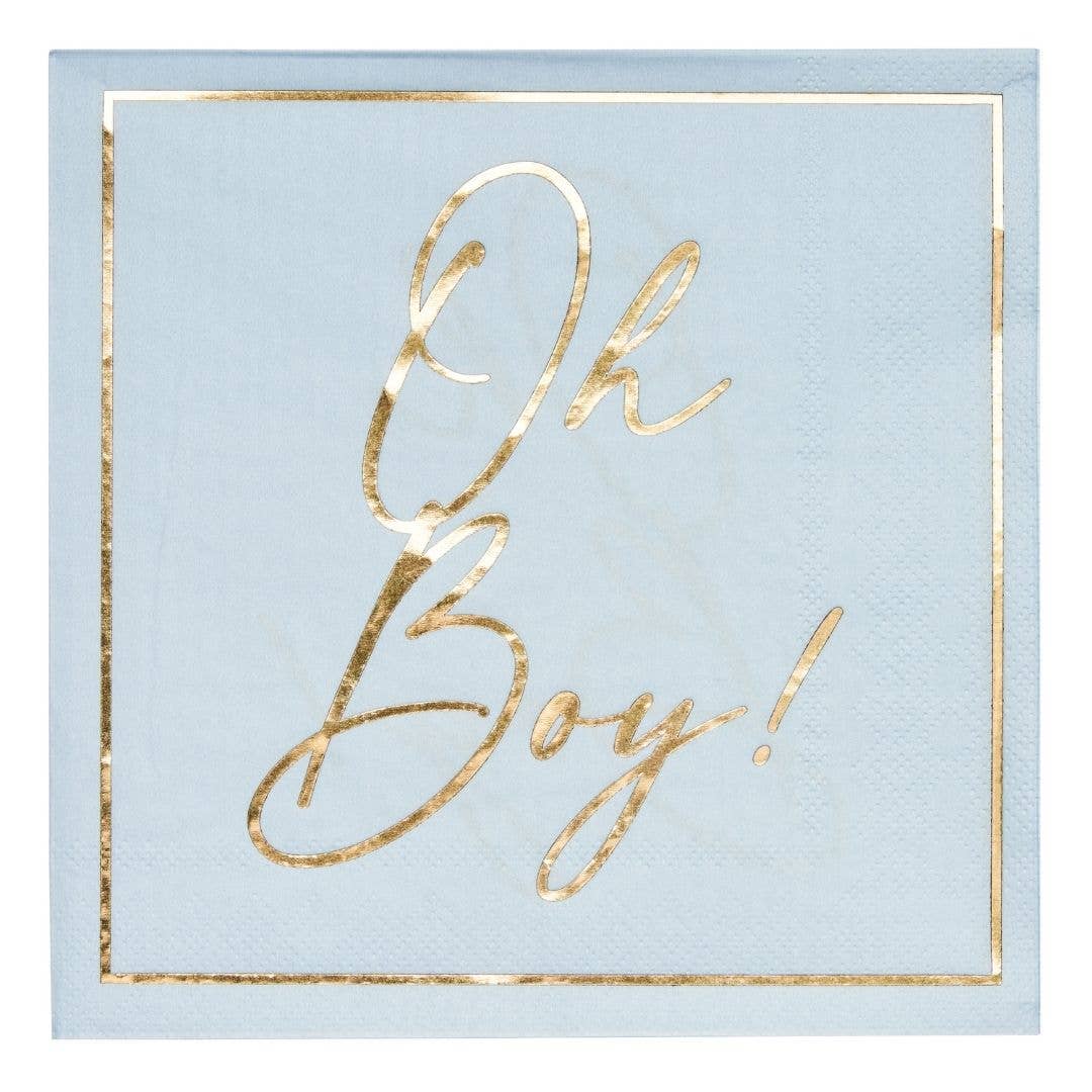 Blue "Hey Boy" Lunch Napkin