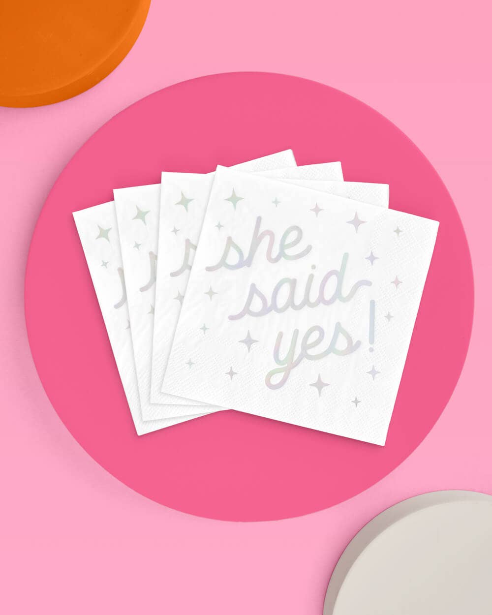 "She Said Yes!" Cocktail Napkins