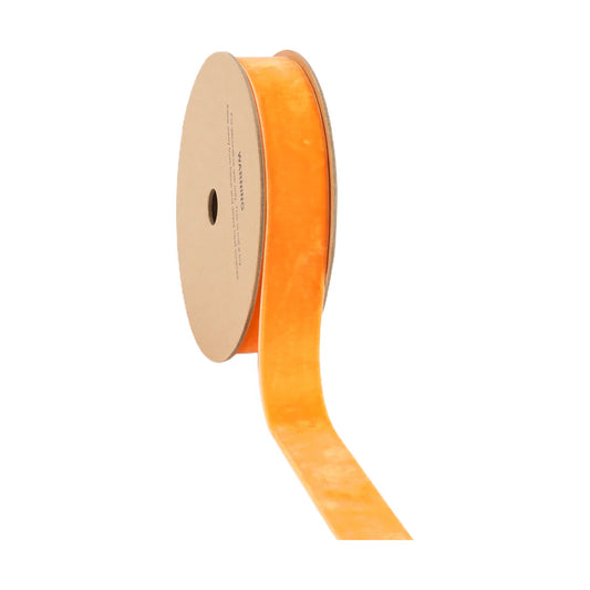 1" Orange Velvet Ribbon | 10 Yard Roll