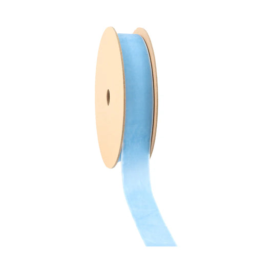 1" French Blue Velvet Ribbon | 10 Yard Roll