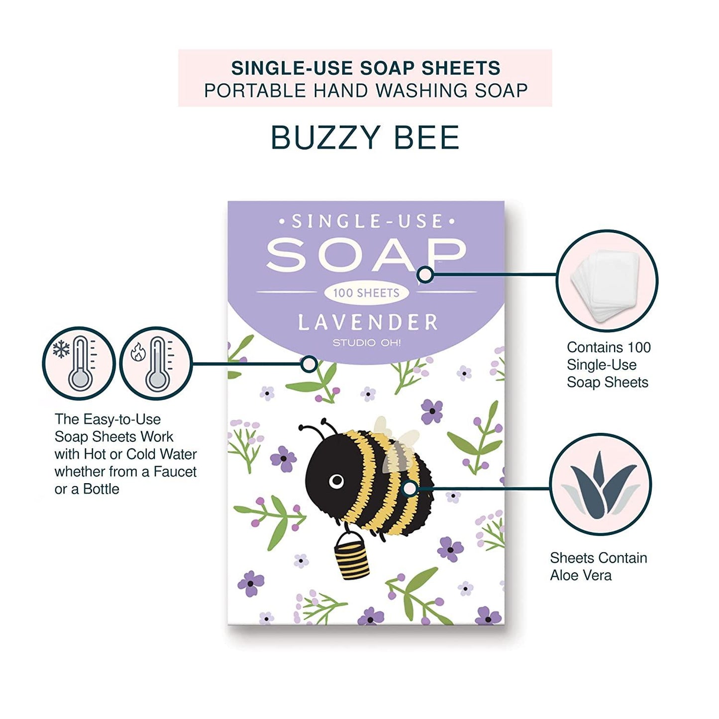 Buzzy Bee Single-Use Soap Sheets