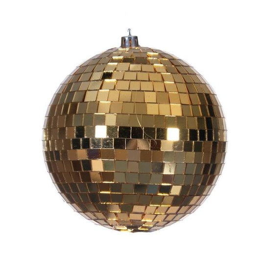 Gold Mirror Ball Ornament (4.75")