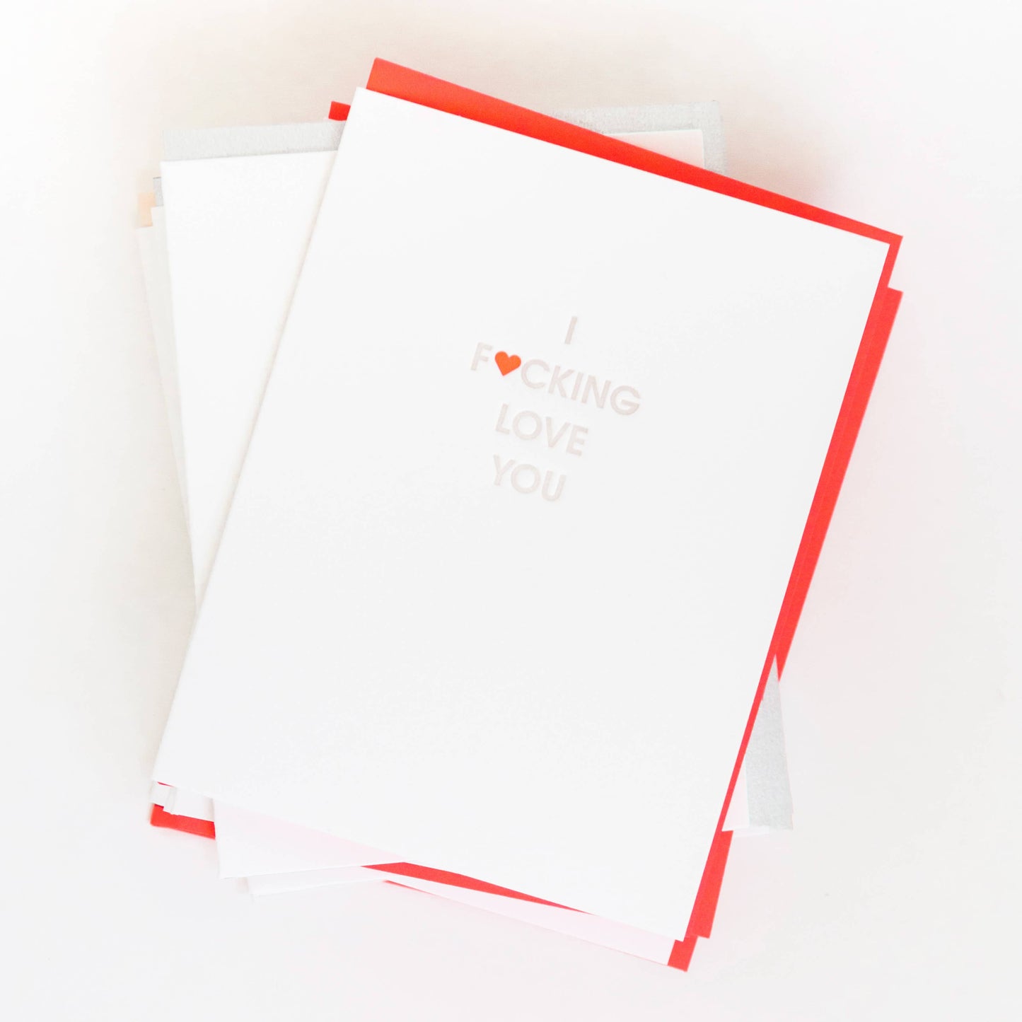 "I F*cking Love You" Letterpress Greeting Card