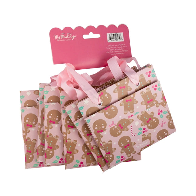 Mini Gingerbread Gift Bag Set (Set of 6)