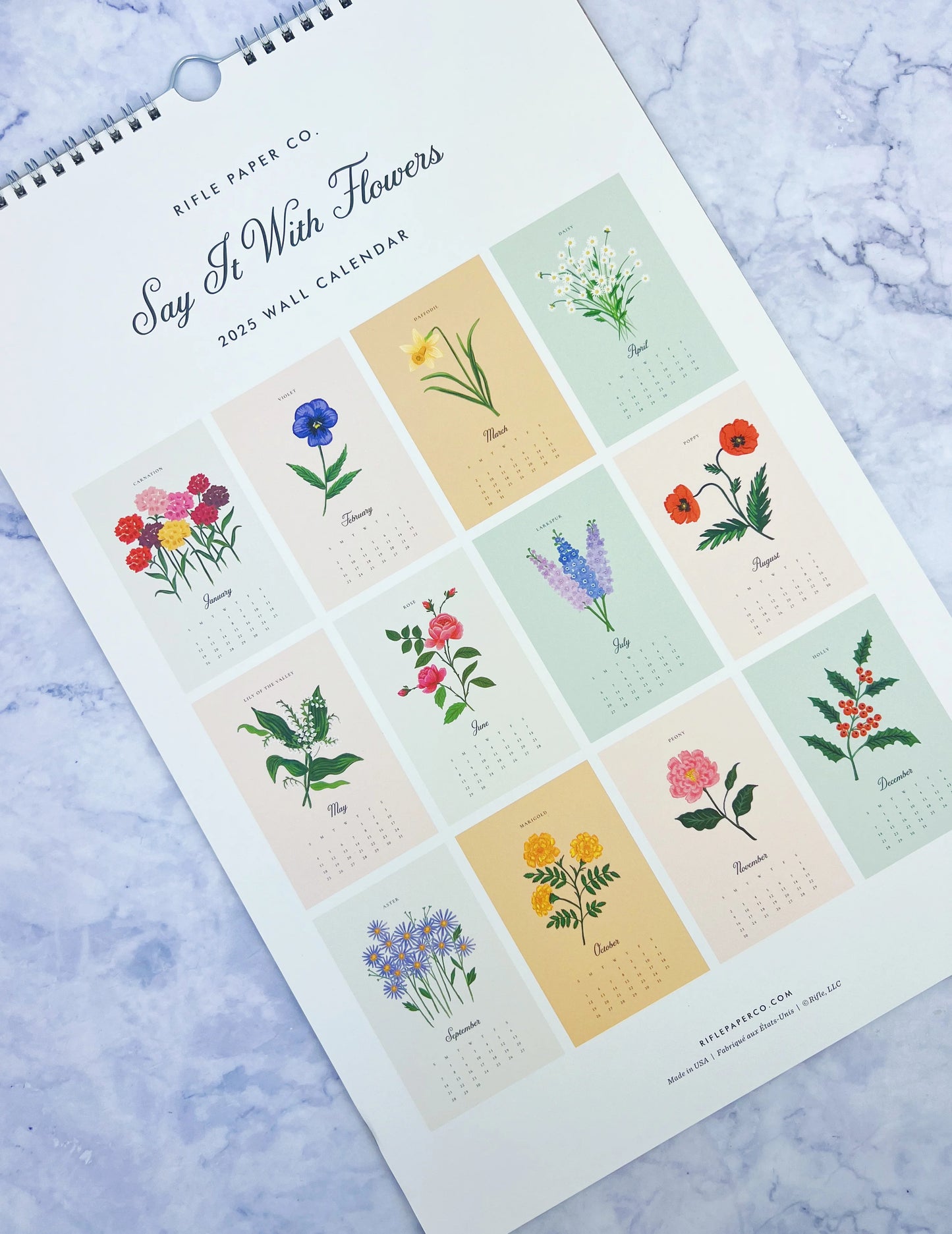 2025 Say It with Flowers Wall Calendar