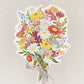 A Flower Bouquet Die Cut Versatile Greeting Card