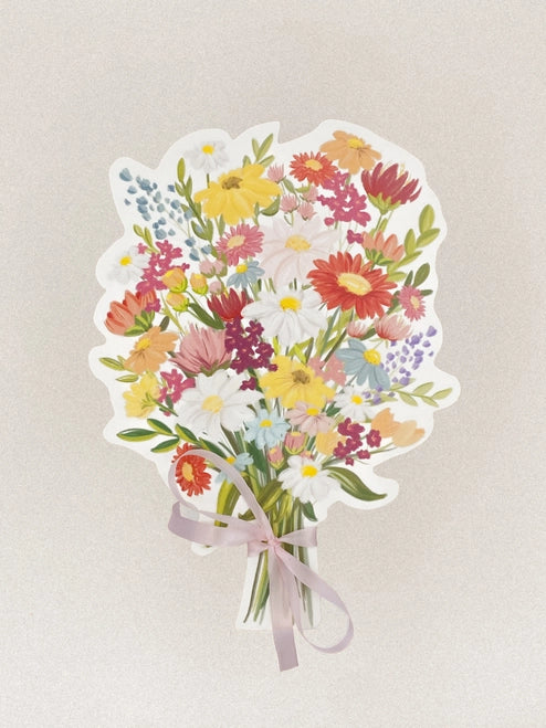 A Flower Bouquet Die Cut Versatile Greeting Card