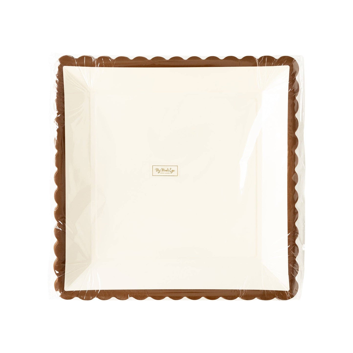 Brown Ruffle Edge Plate - 12"