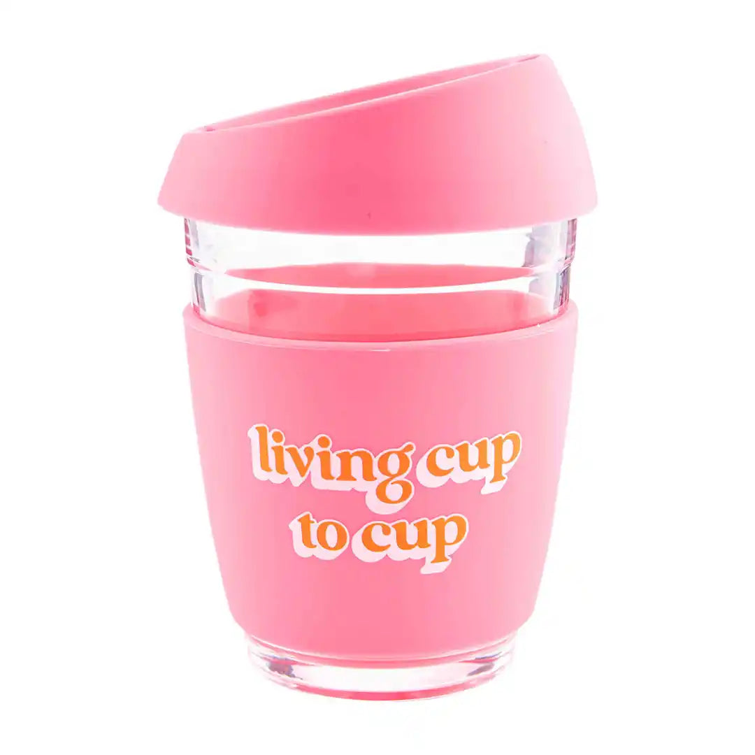 Glass Travel  Mug: "Living Cup to Cup"