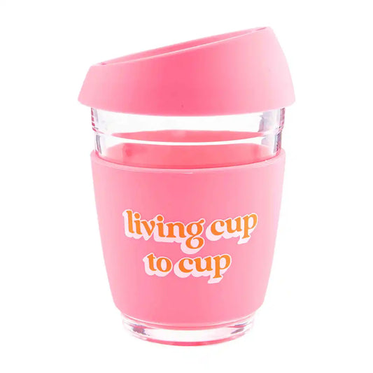 Glass Travel  Mug: "Living Cup to Cup"