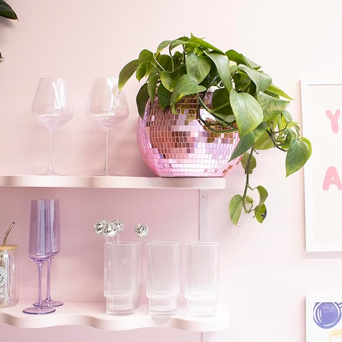 Pink Disco Ball Ice Bucket/Planter