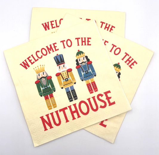 Welcome to the Nuthouse Cocktail Napkins