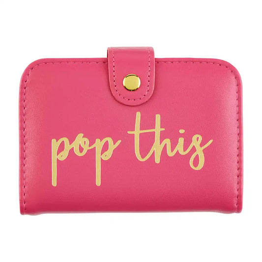 Faux Leather Pill Case: Pink