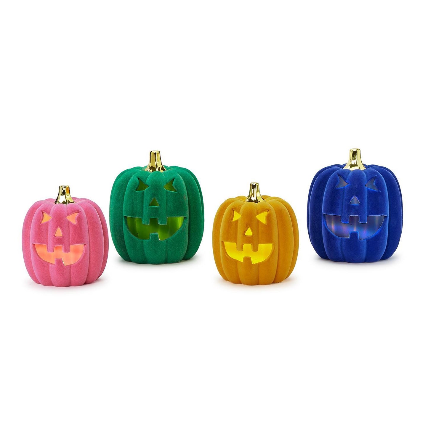 LED Flocked Jack O'Lanterns (Sold Individually)