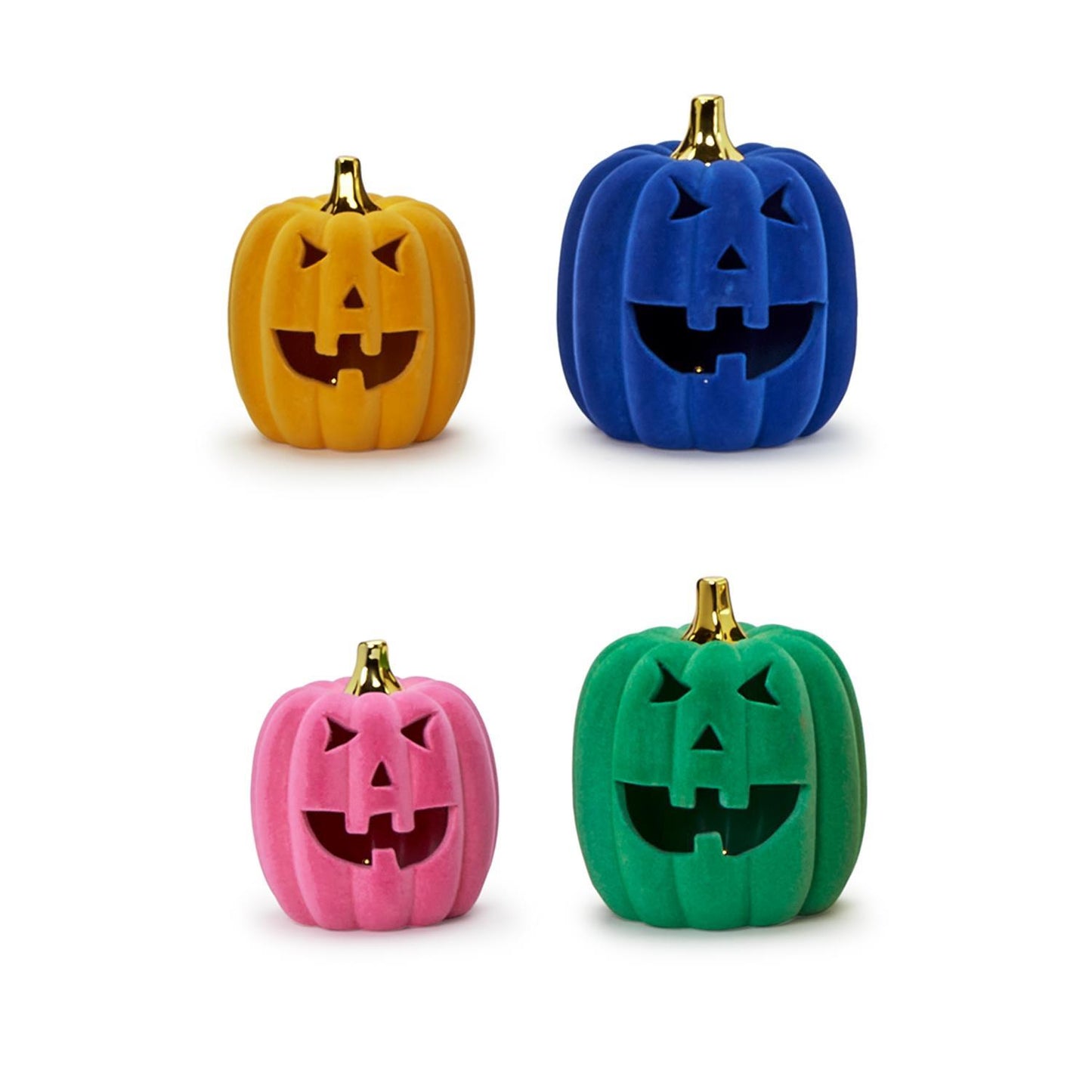 LED Flocked Jack O'Lanterns (Sold Individually)