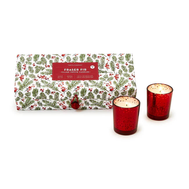 Merry Berry Set of 3 Frasier Fir Scented Candles in Gift Box