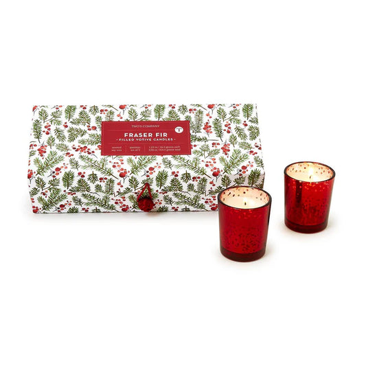 Merry Berry Set of 3 Frasier Fir Scented Candles in Gift Box