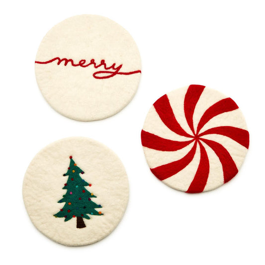 Hand-Crafted Felt Holiday Trivet