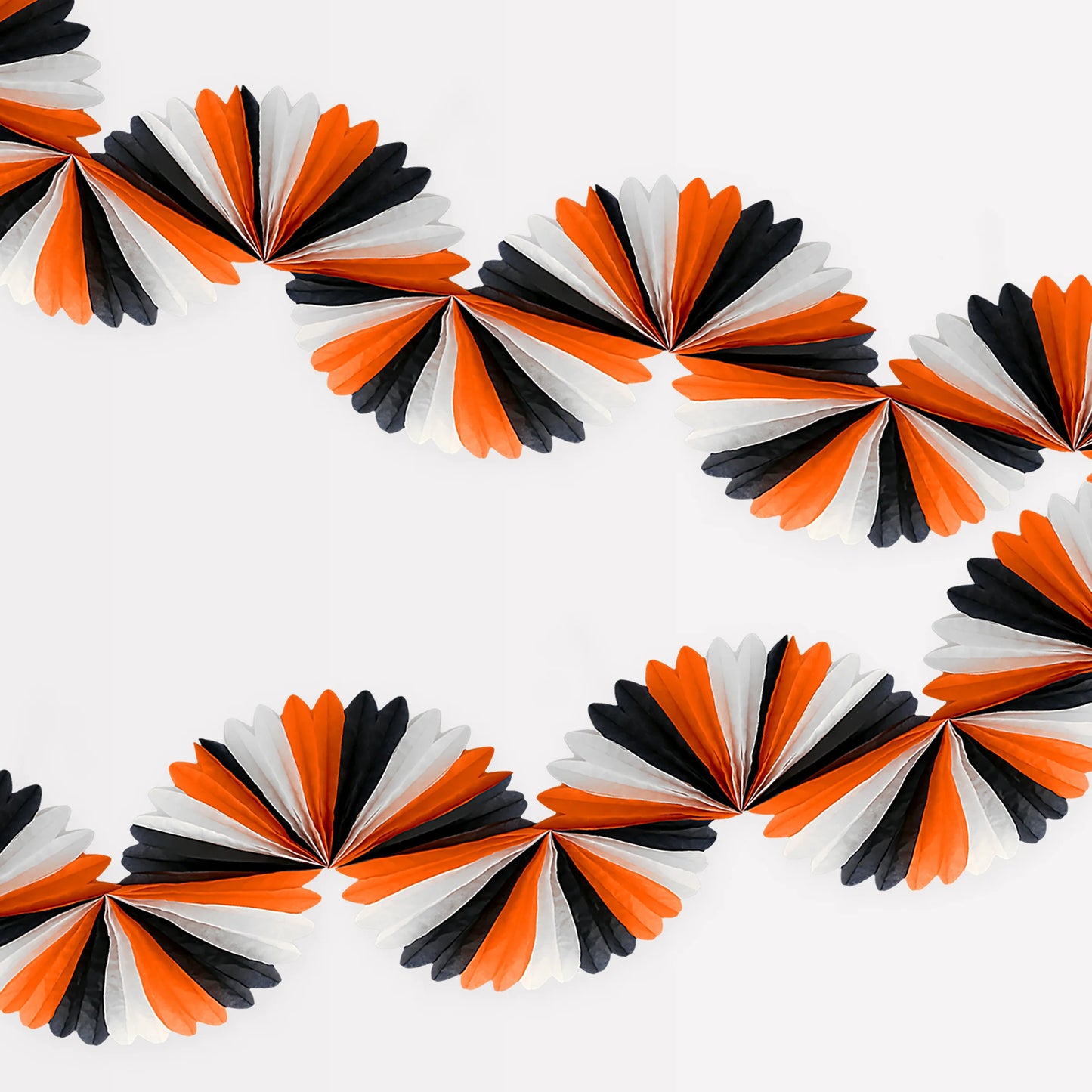 Honeycomb Garland: Black & Orange Stripe