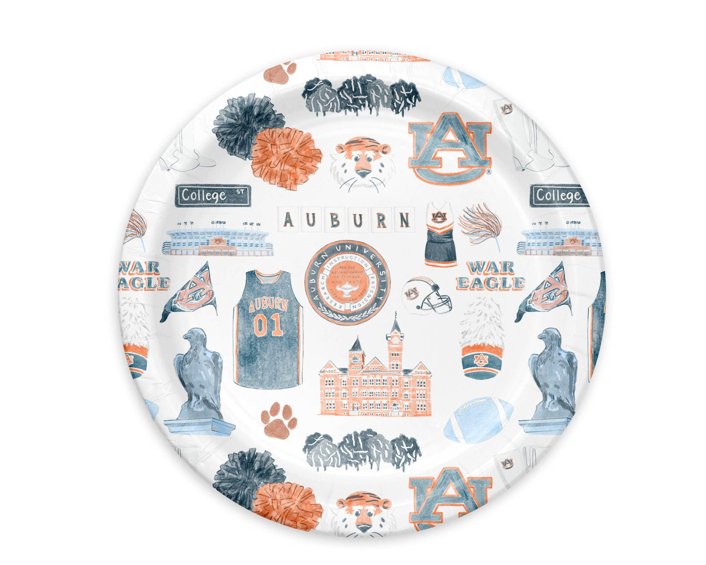 Auburn University Paper Plates