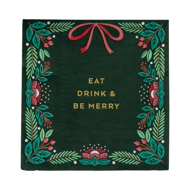 Eat, Drink, & Be Merry Cocktail Napkin