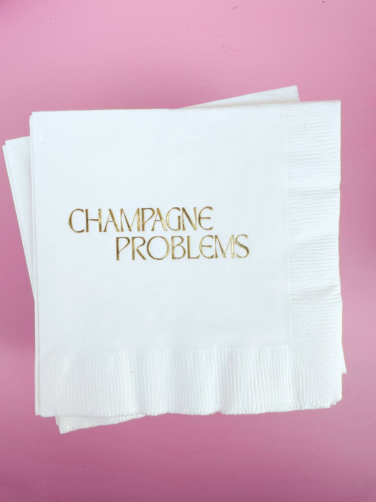 Champagne Problems Cocktail Napkins